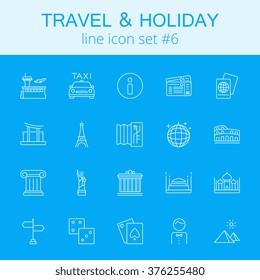 Travel and holiday icon set.