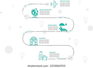 Travel and Holiday infographic. Infographics for business and Holiday, web sites, presentations, advertising. Travel and Tourism concept. Vector illustration