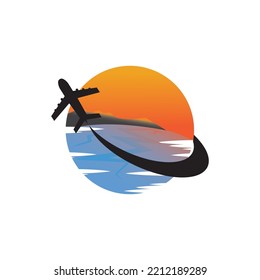 travel and holiday logo icon vector illustration design