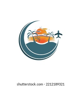 travel and holiday logo icon vector illustration design