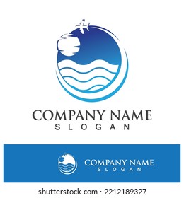 travel and holiday logo icon vector illustration design