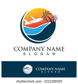 travel and holiday logo icon vector illustration design