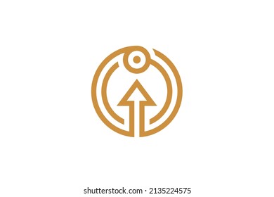 Travel and Holiday Monoline Logo