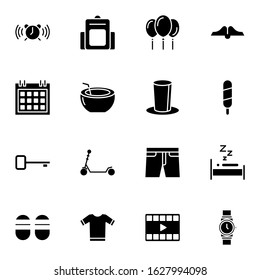 Travel, holiday, outdoor icon set. Simple trip, travelling solid icon sign concept. vector illustration. 