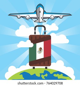 travel and holiday poster. travel to mexico