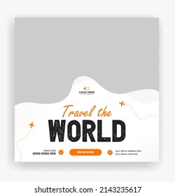 Travel Holiday Social Media Post Banner Template