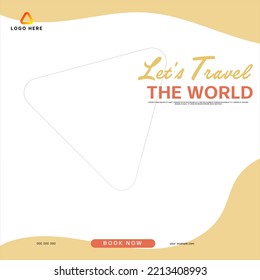 travel holiday social media post banner template