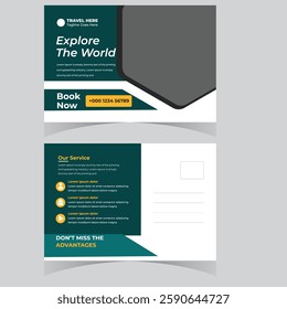 Travel holiday vacation postcard design template Vacation Postcard Design Template Company Postcard