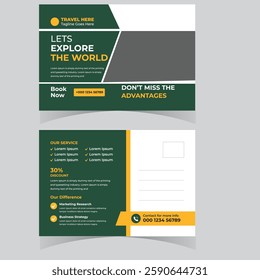Travel holiday vacation postcard design template Vacation Postcard Design Template Company Postcard