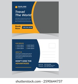 Travel holiday vacation postcard design template Vacation Postcard Design Template Company Postcard