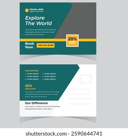 Travel holiday vacation postcard design template Vacation Postcard Design Template Company Postcard