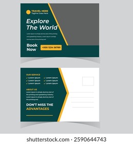 Travel holiday vacation postcard design template Vacation Postcard Design Template Company Postcard