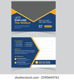 Travel holiday vacation postcard design template Vacation Postcard Design Template Company Postcard