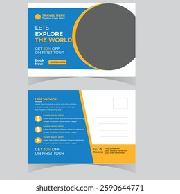 Travel holiday vacation postcard design template Vacation Postcard Design Template Company Postcard