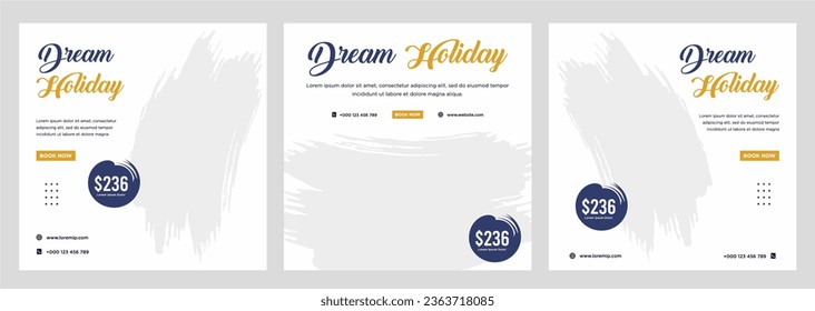 Travel holiday vacation social media post banner