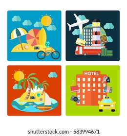 Travel, Holiday vector set