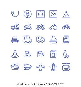 Travel and holidays icon set vector isolated suitable with your vacation content
