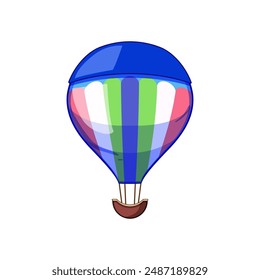 travel hot air balloon cartoon. sun adventure, fly light, flight spring travel hot air balloon sign. isolated symbol vector illustration