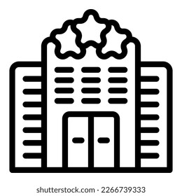 Travel hotel icon outline vector. Tourism education. Globe abroad