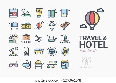 Travel & Hotel icon set 1