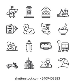 Travel and Hotel icon set