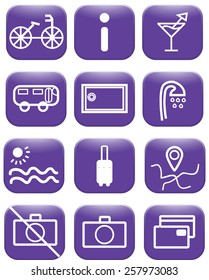 Travel and hotel icons