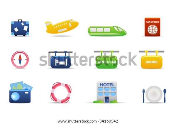 Travel and hotel\
icons