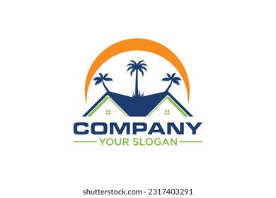 Plantilla de vectores de diseño de logotipos de hoteles y viajes