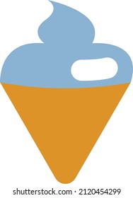 Travel ice cream, illustration, vector on a white background.