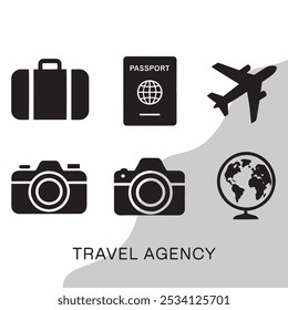 Travel icon , travel aliment , Travel company logo design .