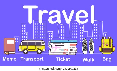 Travel icon for travel banner, infographic, design for ui, ux, website or publisher, flat vector, easy to adjust color.