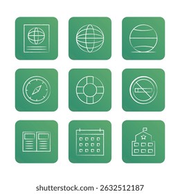 Travel icon black. Vocation icon set. Vector icon illustration