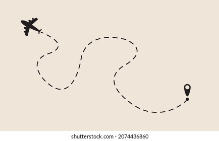 Icono de viaje por avión. Ilustración vectorial