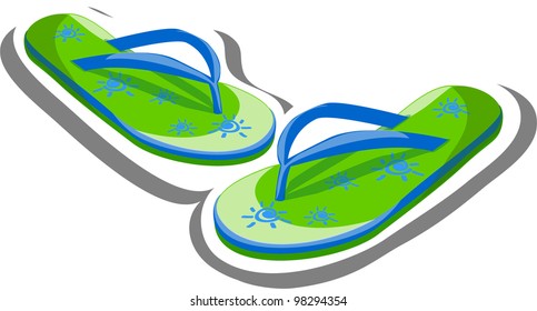 Travel icon, flip-flops