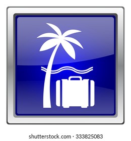Travel icon. Internet button on white background. EPS10 vector.
