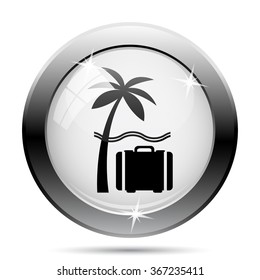 Travel icon. Internet button on white background. EPS10 vector.