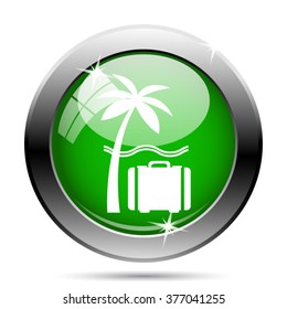 Travel icon. Internet button on white background. EPS10 vector. 