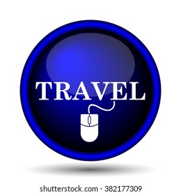 Travel icon. Internet button on white background. EPS10 vector