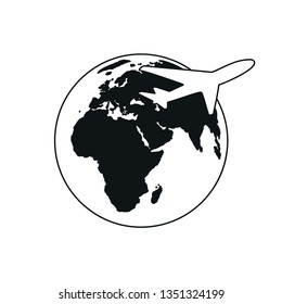 Travel icon isolated on white background. Simple vector design