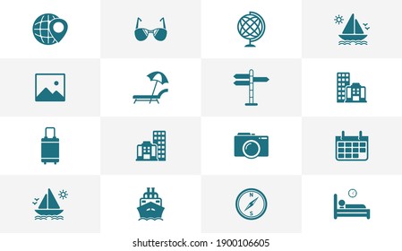 Travel icon logo concepts vector, Creative design template, Illustration