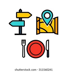 Travel Icon Logo Set