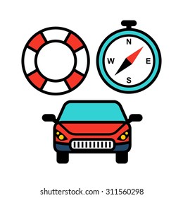 Travel Icon Logo Set