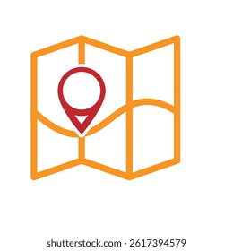 travel icon. travel map symbol. exploration, adventure, vacation, camping. Line design style. vector template design