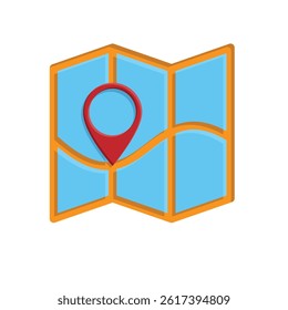 travel icon. travel map symbol. exploration, adventure, vacation, camping. 3d flat design style. vector template design