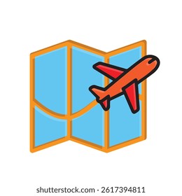 travel icon. travel map symbol. exploration, adventure, vacation, camping. 3d flat design style. vector template design