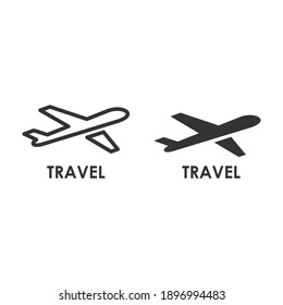 Icono de viaje en ilustraciones vectoriales delgadas y en negrita para tienda en línea o tienda web u otra cosa