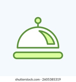 Travel icon representing bell for calling the staff. Symbolizes travel, tourism, vacation and trip. Ideal for websites, apps, and design projects. Perfectly optimized for digital and mobile platforms.