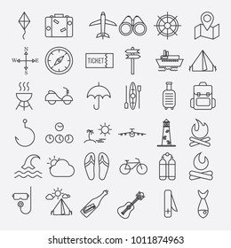 Travel icon set
