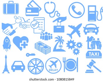 travel icon set