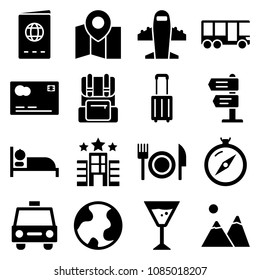 travel icon set